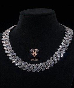 Collar de cadena cubana de moissanita elegante y ecológico, diseño de joyería fina para uso diario y eventos, disponible al mejor precio. - Product Image 5