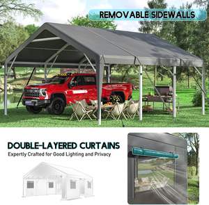 Extra Grote 20X20 Zware Metalen Carport Weerbestendige Oprolbare Garage Ramen Voor Alle Weersomstandigheden Voor Auto 'S - Product Image 5