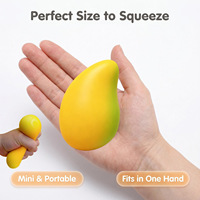 6-delige fruit squishy speelgoedset, glitter, transparant, sensorisch fidget speelgoed, zacht knijpbaar stressverlichtend speelgoed voor kinderen, partyfavoren, autisme, ADHD