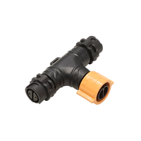 D-Code impermeable IP68 conector Circular de alimentación divisor 2/3/4 pines macho hembra M8 M12 T/Y tipo adaptador de rosca cobre Nylon
