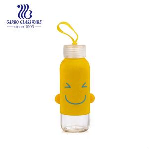 Bouteilles en verre de verre, 50/300ml, vente en gros, forme d'ours rose avec film plastique pour éviter les brûler, pichet à eau en verre - Product Image 4