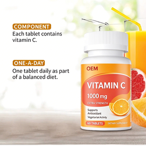 Vitamina C 1000mg de Alta Calidad al por Mayor OEM, Antioxidante, Refuerzo Inmunológico, 60 Tabletas, Suministro para 60 Días, Grado Alimenticio para Adultos - Product Image 2