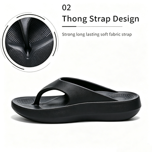 Flip Flops Thong Cushion Sandals Toepost <strong>Slippers</strong> with Arch Support <strong>for</strong> <strong>Women</strong> Comfortable Walking Thong Slip on Indoor Outdoor - Product Image 4