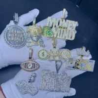 Perhiasan Hip Hop Keren Terbaru untuk Pria Wanita, Liontin Bling 5A CZ, Grosir