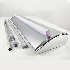 Banner Retrattile <span class=keywords><strong>Personalizzato</strong></span> 80x200 con Supporto in Alluminio, Base Larga, Espositore Pull-<span class=keywords><strong>up</strong></span> per Pubblicità - Product Image 1