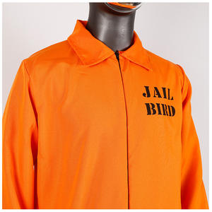 2024 High Quality Prisoner Halloween Cosplay Jail Inmate <strong>Uniform</strong> Adult Plus Size Orange <strong>Prison</strong> Jumpsuit Costume for Men - Product Image 5