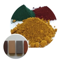 Poudre de pigment inorganique de papier de ciment de ciment de revêtement de brique de couleur jaune d'oxyde de fer
