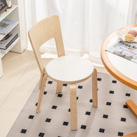Tabouret de salle à manger et pouf en bois contemporain antique nordique, mobilier de maison minimaliste haut de gamme portable pour chambre à coucher