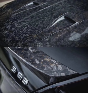 Per <span class=keywords><strong>Mercedes</strong></span> Bens <span class=keywords><strong>classe</strong></span> MSY stile forgiato in fibra di carbonio Bodykit FRP W222 S63 Body Kit cofano motore anteriore labbro posteriore paraurti Widebody - Product Image 3