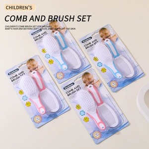 Factory Direct Sales Soft Newborn Plastic Custom Baby Hair <b>Brush</b> Hair Comb and <b>Brush</b> Set - Product Image 1