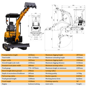 HT20迷你挖掘机液压履带式挖掘机液压先导新型迷你履带式挖掘机三缸水 - Product Image 5