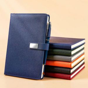 Coffret cadeau avec stylo, carnet de notes A5 en cuir PU, agenda de bureau, planificateur, journal - Product Image 5