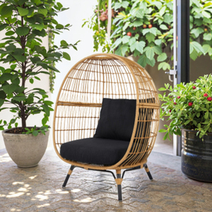 Silla Moderna de Ratán para Descanso, Cómoda para Sala de Estar, Hotel, Parque, Comedor, Patio, Elegante - Product Image 3