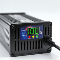 Chargeur de batterie portable LiFePO4 à décharge profonde 48V 60V 12A pour voiturette de golf, chariot élévateur, scooter, stockage d'énergie