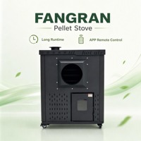 Fangran 500F Afstandsbediening App Touchscreen Pellet Air Heater Vrijstaande Binnenverwarming Automatische Ontsteking Afstandsbediening voor Bakkerijen