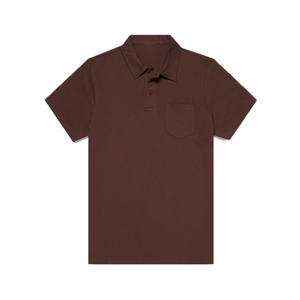 Polo léger en coton mélangé pour homme, prêt pour l'été, tissu à manches courtes, texture naturelle, respirant, confortable - Product Image 1