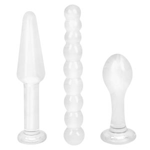 3 Stks/set Sex Toys Voor Vrouwen Mannen Prostaat Massager Anale Dildo Kraal Anaal Plug Butt Plug Butt Stimulatie Glas Kristal - Product Image 6