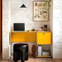 Escritorio Modular de Acero Inoxidable con Gran Capacidad de Almacenamiento, Gabinete Metálico, Escritorio para Estudio, Escritorio para Computadora, Muebles para Dormitorio y Oficina en Casa