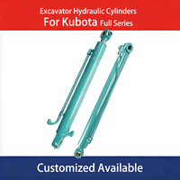 Conjunto de Cilindro Hidráulico para Brazo de Excavadora y Cucharón, Repuestos para Kubota KX135 KX155 KX161 KX163 KX165 KX175 KX183 KX185