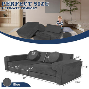 Conjunto de sofá de espuma DIY educativo para niños, diseño moderno para muebles de sala de juegos infantiles - Product Image 3