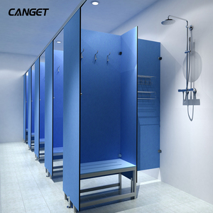 ISO Certificate Modern Design Hpl Waterproof Gym <strong>Shower</strong> Partition - Product Image 1