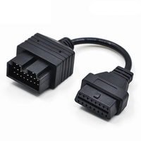 Kabel Diagnostik Truk OBD 2 20-Pin, Adaptor Pemindai Diagnostik Mobil untuk Aplikasi Mesin Otomotif Elektronik PVC