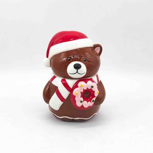Taza de Cerámica de Navidad <span class=keywords><strong>con</strong></span> Diseño de Oso <span class=keywords><strong>con</strong></span> Bufanda y Mango de Bastón de Caramelo, Taza Festiva para Café, Regalo para el Hogar u Oficina - Product Image 3