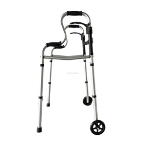 Déambulateur léger avec roues - Déambulateur pliable - Hauteur réglable - Mécanisme de pliage simple à un bouton - Product Image 2