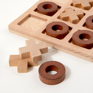 Jeu de société Tic Tac Toe en bois fait main, ensemble solide <span class=keywords><strong>pour</strong></span> deux joueurs, idéal <span class=keywords><strong>pour</strong></span> les fêtes, les activités de plein air, les adultes et les enfants, jeu éducatif amusant - Product Image 3