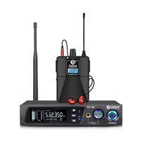 Pro Audio ER-102 UHF sans fil système de moniteur intra-auriculaire Microphone Lavalier XLR pour les musiciens de Studio d'enregistrement de scène