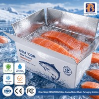 Op maat bedrukte kartonnen verpakkingen voor diepvriesproducten, thermisch geïsoleerde verzenddozen voor diepvriesproducten, geïsoleerde kartonnen doosvoering