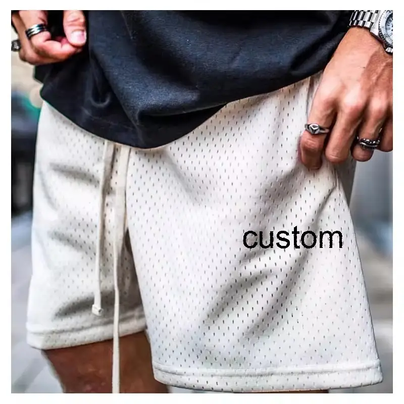 summer essentialsed beach board elastic waist shorts custom designer gym mesh sweat running men shorts