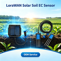 Capteur de conductivité du sol solaire intelligent LoRa, testeur d'humidité du sol multifréquence 3-en-1