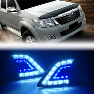 Luces LED de Circulación Diurna DRL para <span class=keywords><strong>Toyota</strong></span> <span class=keywords><strong>Hilux</strong></span> Vigo 2011 2012 <span class=keywords><strong>2013</strong></span> 2014 2015, Lámpara <span class=keywords><strong>Antiniebla</strong></span> de 12V - Product Image 2