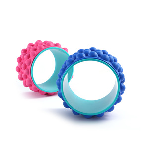 CHENGMO SPORTS Roue de <span class=keywords><strong>yoga</strong></span> en liège EVA écologique antidérapante pour la salle de sport, 28*19CM, avec points de massage, pour le soutien des douleurs dorsales - Product Image 2