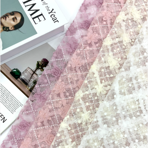 בד רשת אלגנטי יוקרתי נושם במשקל בינוני, דמוי יהלום, 100% פוליאסטר, להיט מכירות <span class=keywords><strong>2026</strong></span>, מתאים לבנות ולבנים, ניתן להתאמה אישית - Product Image 1