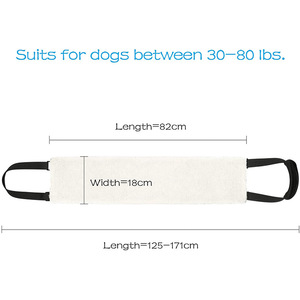 Arnés de Soporte para Perros con Discapacidad en las Patas Traseras, de Felpa Negra, Ayuda para Caminar - Product Image 3