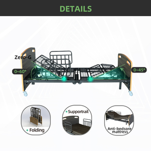 Camas ajustables plegables para personas mayores, cama de Hospital eléctrica individual para el cuidado del hogar, cama de masaje de <span class=keywords><strong>2</strong></span> motores, litera médica, venta al por mayor - Product Image 2