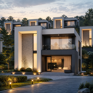 Casa Prefabricada de Acero Ligero de Lujo, Fácil Instalación, Diseño Moderno para Proyectos en Zonas Urbanas y Resorts - Product Image 1