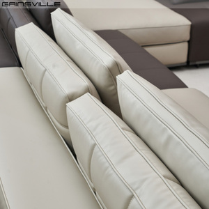 Proveedor de muebles de diseño italiano moderno Sofá de cuero de diseño grande de esquina en forma de L Sofá italiano de lujo - Product Image 5