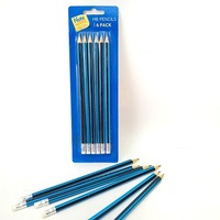Crayon en bois HB noir fumé en blister PVC, crayon de haute qualité pour enfants, papeterie pour étudiants, promotion de vente