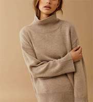 Pull en cachemire à col roulé pour femme, tricot d'hiver, personnalisé, col roulé, Polyester, laine de coton, pull en cachemire, 100%
