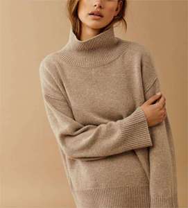 100% Cashmere <span class=keywords><strong>donna</strong></span> <span class=keywords><strong>dolcevita</strong></span> Top maglione Pullover inverno <span class=keywords><strong>maglia</strong></span> personalizzata collo alto poliestere <span class=keywords><strong>cotone</strong></span> lana Cashmere maglione - Product Image 2