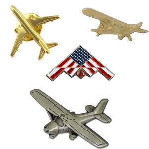 Các Nhà Sản Xuất Trung Quốc Biểu Tượng Tùy Chỉnh Men Nhà Máy Kim Loại Pins Cứng Sản Xuất Phù Hiệu Thiết Kế Máy Bay Ve Áo Pin - Product Image 2