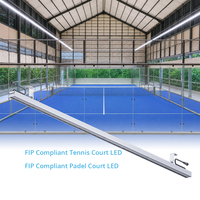 Éclairage LED linéaire anti-éblouissement pour terrains de pickleball et de padel, éclairage sportif linéaire intérieur pour équipement de terrain de badminton