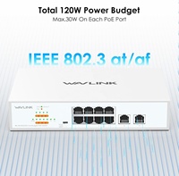 Nuevo Switch de Red No Administrado WAVLINK WL-NW0820GP 802.3af/at de 10 Puertos Gigabit Ethernet con 8 Puertos PoE (2026)