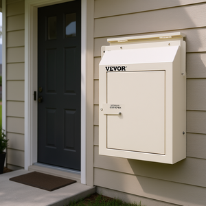 Boîte à lettres sécurisée Vevor Door Drop Box 11,8x4,3x14,2 pouces en acier avec serrure, résistante à la pluie, pour courrier et clés - Product Image 2