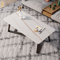 Table basse rectangulaire réglable en métal de style italien moderne et minimaliste Yushi Group, en acier inoxydable, pour salon, maison haut de gamme
