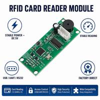 13.56MHz IC Lire RFID NFC Puce Lecteur Module Petite Taille Contrôle D'accès Lecteur de Carte USB RS232 UART Interface Antenne Interne