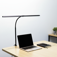 Lampe de bureau LED moderne en aluminium à col de cygne flexible avec capteur de contrôle pour chambres, bureaux, salles de lecture, et salles d'étude – Luminaire de table DC contemporain